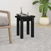 Image de vidaXL Table basse Noir Ø 35x35 cm Bois massif de pin