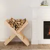Image de vidaXL Porte-bûches 47x39,5x48 cm Bois massif de pin