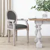 Image de vidaXL Chaise à manger gris foncé 54x56x96,5 cm tissu