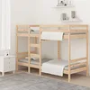 Image de vidaXL Lit Superposé Sommier à Lattes Cadre de Lit Adulte Lit Simple Meuble de Chambre à Coucher Intérieur 90x200 cm Bois de Pin Massif