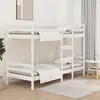 Image de vidaXL Lit superposé sans matelas blanc 80x200 cm bois de pin massif