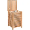 Image de vidaXL Panier à linge 45x45x65 cm Bois massif de noyer