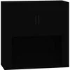 Image de Armoire murale Noir 80x33x80 cm Bois d ingénierie