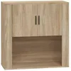 Image de vidaXL Armoire Murale Armoire Suspendue Centre de Divertissement Flottante Salon Salle de Séjour Chêne Sonoma 80x33x80 cm Bois d'Ingénierie