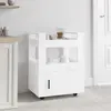 Image de vidaXL Chariot de cuisine Blanc 60x45x80 cm Bois d'ingénierie