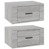 Image de Tables de chevet murales 2 pcs Sonoma gris 50x36x25 cm