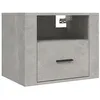 Image de Table de chevet murale Gris béton 50x36x40 cm
