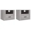 Image de Tables de chevet murales 2 pcs Sonoma gris 50x36x40 cm