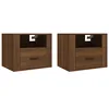 Image de Tables de chevet murales 2 pcs Chêne marron 50x36x40 cm