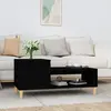Image de vidaXL Table basse Noir 100x50x45 cm Bois d'ingénierie