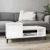 Image de vidaXL Table basse Blanc brillant 100x50x45 cm Bois d'ingénierie