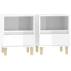 Image de Tables de chevet 2 pcs Blanc brillant 40x35x50 cm