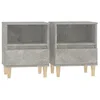 Image de Tables de chevet 2 pcs Gris béton 40x35x50 cm