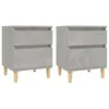 Image de Tables de chevet 2 pcs Gris béton 40x35x50 cm