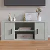 Image de vidaXL Meuble TV Gris béton 100x35x40 cm Bois d'ingénierie