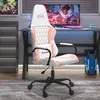 Image de vidaXL Chaise de jeu Blanc et rose Similicuir
