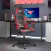 Image de vidaXL Chaise de jeu Noir et rouge Similicuir