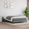 Image de vidaXL Cadre de lit à Lattes Gris foncé 140x190 cm Tissu
