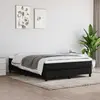 Image de vidaXL Cadre de lit à lattes noir 140x190 cm tissu
