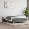 Image de vidaXL Cadre de lit gris foncé 140x190 cm tissu