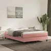 Image de vidaXL Cadre de lit à lattes rose 140x190 cm velours
