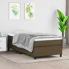 Image de vidaXL Cadre de lit à lattes marron foncé 80x200 cm tissu