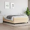 Image de vidaXL Cadre de lit à lattes crème 140x190 cm tissu