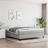 Image de vidaXL Cadre de lit à lattes gris clair 160x200 cm tissu