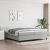 Image de vidaXL Cadre de lit à lattes gris clair 200x200 cm tissu