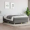 Image de vidaXL Cadre de lit à lattes gris foncé 140x190 cm tissu