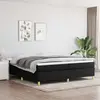 Image de vidaXL Cadre de lit noir 200x200 cm tissu
