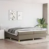 Image de vidaXL Cadre de lit à lattes taupe 200x200 cm tissu