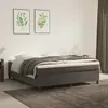 Image de vidaXL Cadre de lit à lattes gris foncé 160x200 cm velours
