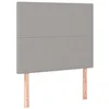 Image de vidaXL Tête de Lit Meubles de Chambre à Coucher Accessoires de Lit Simple Têtes de Cadre de Lit Intérieur Gris Clair 80x5x118/128 cm Tissu