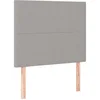 Image de vidaXL Tête de Lit Meubles de Chambre à Coucher Accessoires de Lit Simple Têtes de Cadre de Lit Intérieur Gris Clair 100x5x118/128 cm Tissu