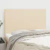 Image de vidaXL Tête de lit Crème 144x5x118/128 cm Tissu