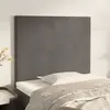 Image de vidaXL Tête de lit Gris foncé 100x5x118/128 cm Velours