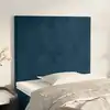 Image de vidaXL Tête de lit Bleu foncé 100x5x118/128 cm Velours