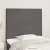 Image de vidaXL Tête de lit Gris 100x5x118/128 cm Similicuir