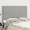 Image de vidaXL Tête de lit Gris clair 144 x 5 x 118/128 cm Tissu
