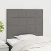 Image de vidaXL Tête de lit Gris foncé 80x5x118/128 cm Tissu