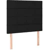 Image de vidaXL Tête de Lit Meubles de Chambre à Coucher Accessoires de Lit Simple Têtes de Cadre de Lit Intérieur Noir 80x5x118/128 cm Tissu