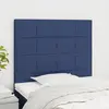 Image de vidaXL Tête de lit Bleu 80x5x118/128 cm Tissu