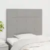 Image de vidaXL Tête de lit Gris clair 90x5x118/128 cm Tissu