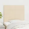 Image de vidaXL Tête de lit Crème 90x5x118/128 cm Tissu