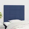 Image de vidaXL Tête de lit Bleu 90x5x118/128 cm Tissu