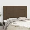 Image de vidaXL Tête de lit Marron foncé 144 x 5 x 118/128 cm Tissu