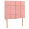 Image de vidaXL Tête de Lit Meubles de Chambre à Coucher Accessoires de Lit Simple Têtes de Cadre de Lit Intérieur Rose 90x5x118/128 cm Velours