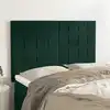 Image de vidaXL Tête de lit Vert foncé 144 x 5 x 118/128 cm Velours