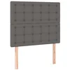Image de vidaXL Tête de Lit Meubles de Chambre à Coucher Accessoires de Lit Simple Têtes de Cadre de Lit Intérieur Gris 100x5x118/128 cm Similicuir